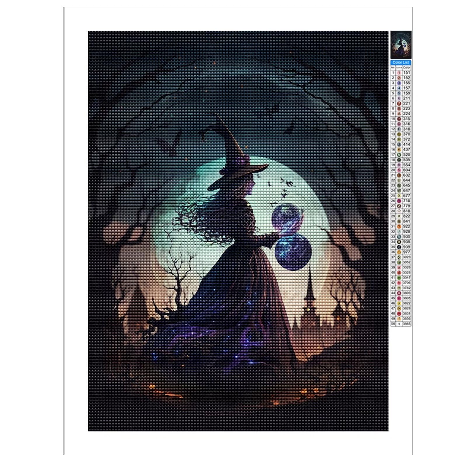 Amazon.co.jp: ダイヤモンドアートペインティング、ハロウィンウィッチ